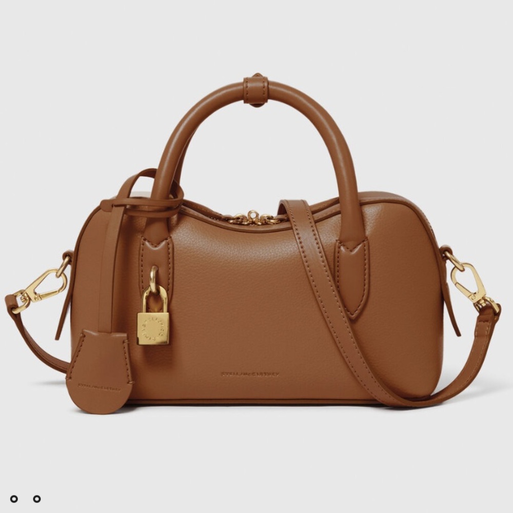 Stella McCartney Ryder Crossbody Satchel with Gold Accents